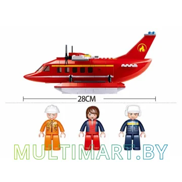 Конструктор Sluban M38-B0629 Пожарный самолет (348 деталей) картинка 3